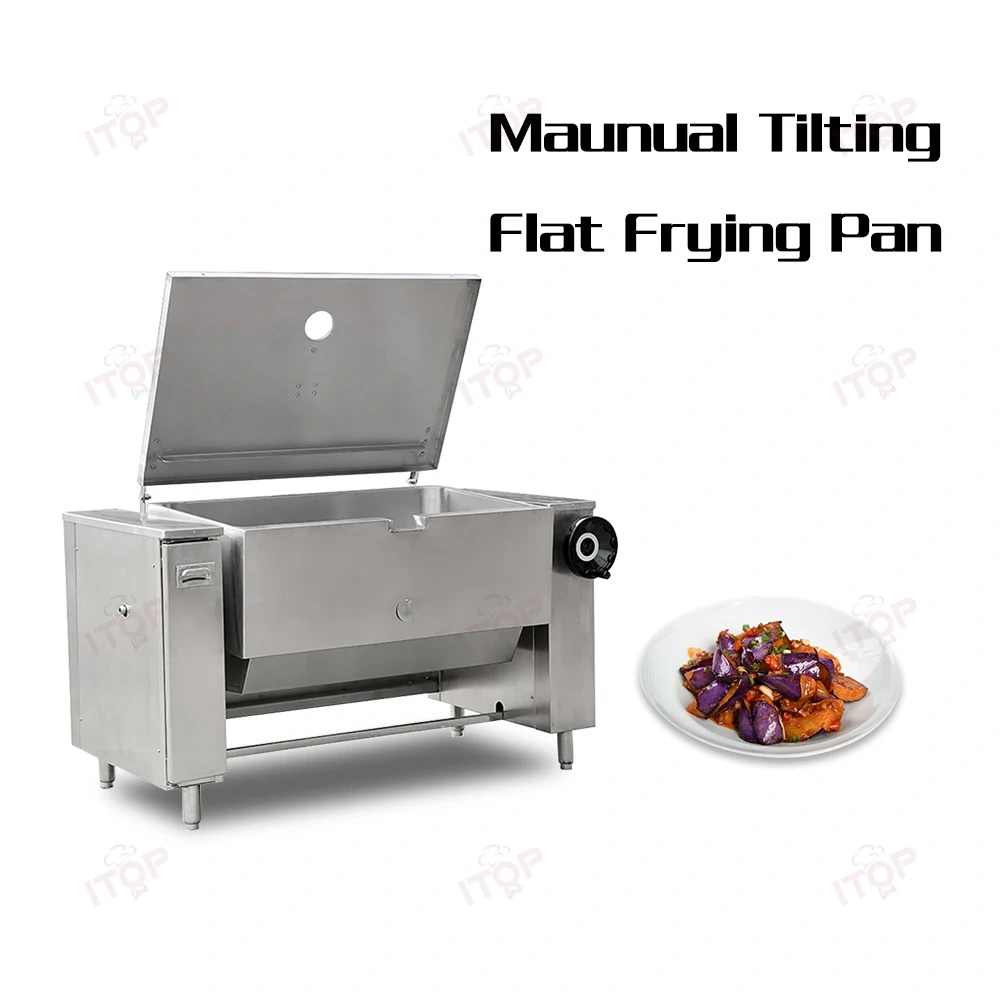 Commercial 80l 115l 150l 200l 280l 320l Brasing Pan Tilt Skillet Industrial Boiling Cooking Kettle Tilting Bratt Pan Machine