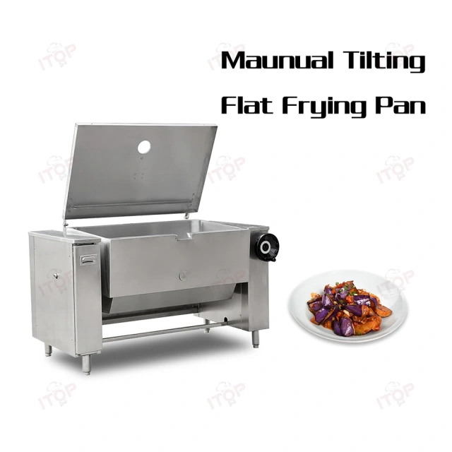 Commercial 80l 115l 150l 200l 280l 320l Brasing Pan Tilt Skillet Industrial Boiling Cooking Kettle Tilting Bratt Pan Machine