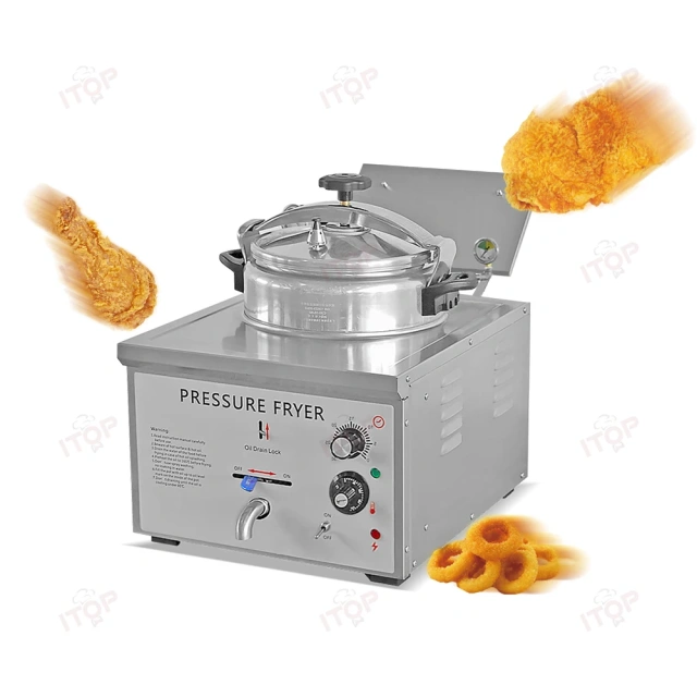 Table Top 16L Electric Pressure Fryer Chicken Express Frying Pot Restaurant Hotel Fast Food Store