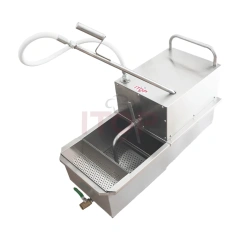 Fryer Filter Stainless Steel Cooking Oil Filter Machine  Commercial 48L Fuel Oil Filter Portable Fryer Oil Filtration System