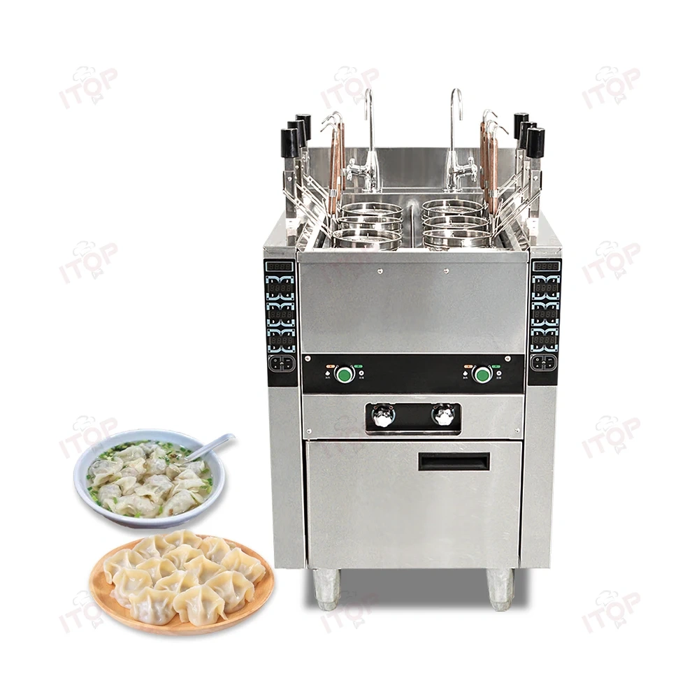 Automatic Lift Up Noodle Boiler Restaurant Commercial Pasta Cooker 6 Lifts Baskets Fast Spaghetti Ramen Cooking Machine