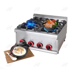 Commercial Counter 4 Burners Gas Stove Table Top Stainless Steel Gas Cooker Rangetop
