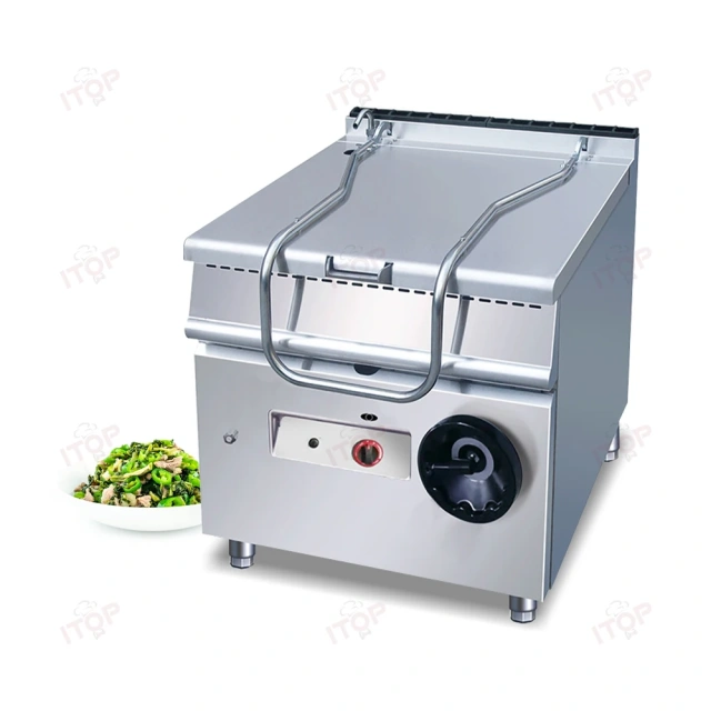 Electric Gas Tilting Braising Pan 80 Litres Bratt Pan Frying Boiling Grilling Simmering Tilt Pan