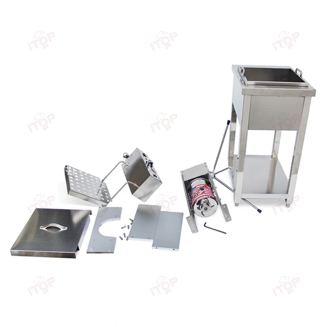 5L Barrel Commercial Spanish Churro Machine With 25L Fryer And 5 Pieces Different Nozzles