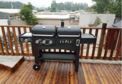American Family Party Outdoor Courtyard Gas And Carbon Dual-Use Barbecue Grill Charcoal Gas Comb BBQ Machine