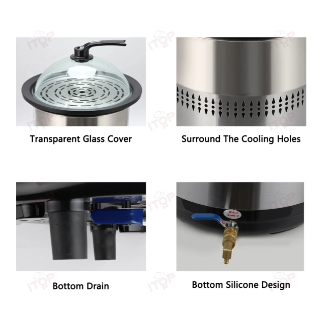 Desktop Electric Mini Hot Pot Cooking Pot 220v Multifunctional 2 Layers Electric Steaming Cooker