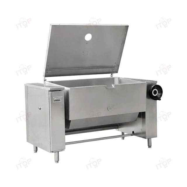 Commercial 80l 115l 150l 200l 280l 320l Brasing Pan Tilt Skillet Industrial Boiling Cooking Kettle Tilting Bratt Pan Machine
