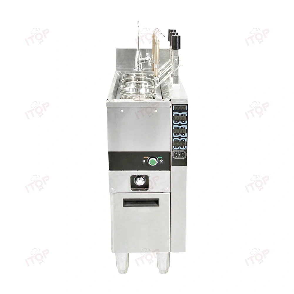 Intelligent Timer Temperature Control Automatic Lift Pasta Cooking Machine Express Noodle Cooker 3 Holes Baskets