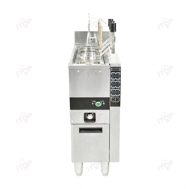 Intelligent Timer Temperature Control Automatic Lift Pasta Cooking Machine Express Noodle Cooker 3 Holes Baskets