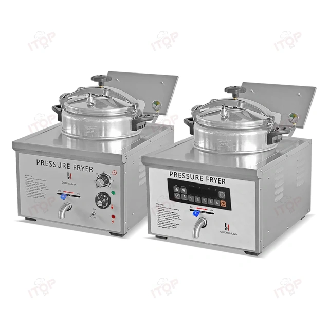 Table Top 16L Electric Pressure Fryer Chicken Express Frying Pot Restaurant Hotel Fast Food Store
