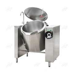 100l-500l Industrial Auto Gas Electric Tilting Kettle Boiler Industrial Gas Steam Jacketed Kettle In Large Kitchens