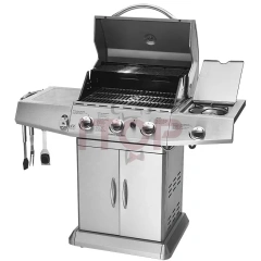 Home Family 4 Burners Barbecue Machine Stainless Steel Outdoor Grill Villa Party Gas Grill Machine With CE