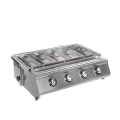 4 Burners Gas Barbecue Grill LPG Stove Outdoor Party Machine Garden party BBQ Commercial household liquid natural