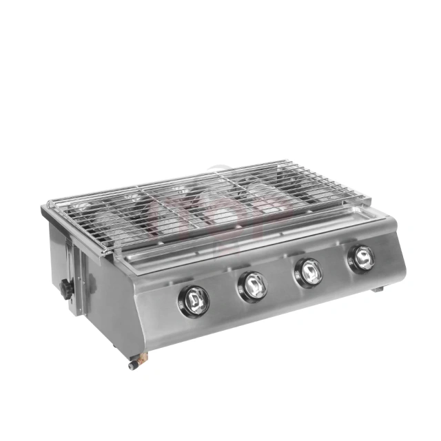 4 Burners Gas Barbecue Grill LPG Stove Outdoor Party Machine Garden party BBQ Commercial household liquid natural