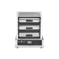 Restaurant 304 Stainless Steel Dim Sum Steamer Commercial Single Holes Electric Bun Steaming Machine