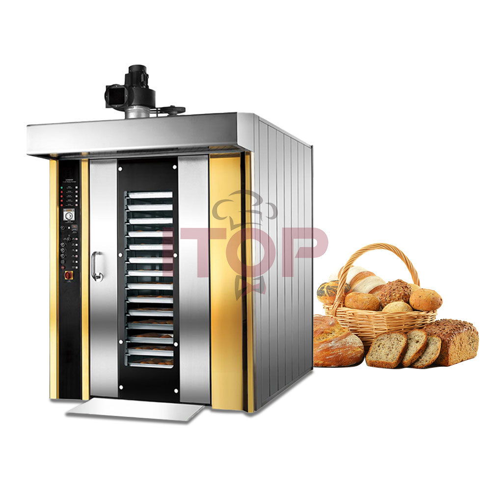 Industrial 32 Trays Rotary Bread Rack Oven Bakery Automatic Rotating Baking Oven