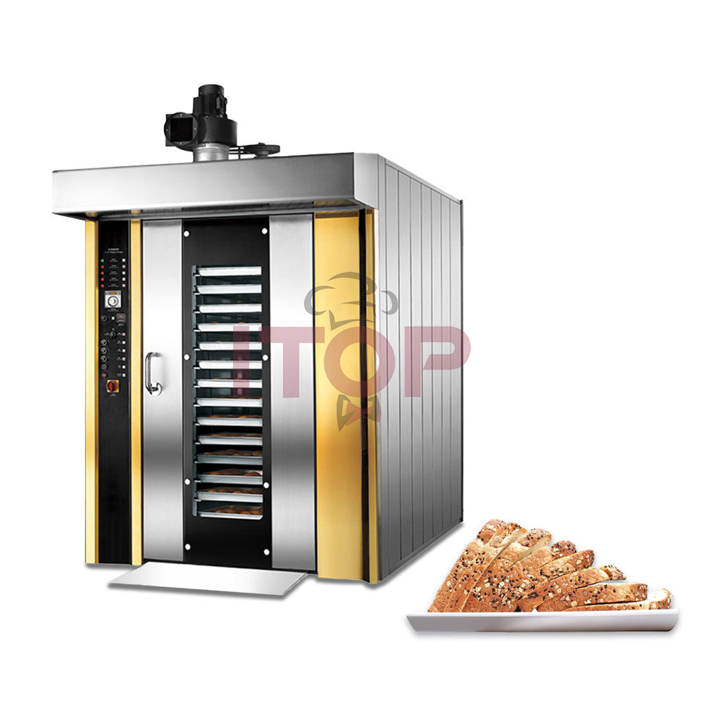 Industrial 32 Trays Rotary Bread Rack Oven Bakery Automatic Rotating Baking Oven