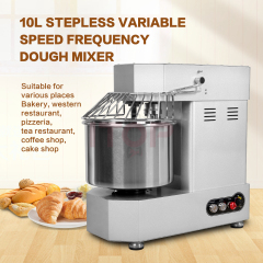 10 Liters Commercial Electric Dough Mixer Automatic Bread Mixer Machine Multifunctional Food Mixer With Reversal Function