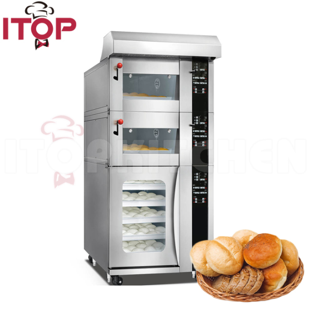 2 Layers Commercial Convection Deck Oven With 5 Trays Proof Proofer Bakery Equipment