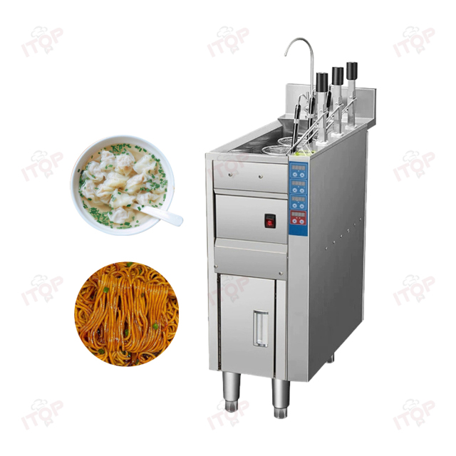 Restaurant Auto-lift Noodle Boiler Three Baskets Pasta Cooker Electric Heating Pasta Boiler
