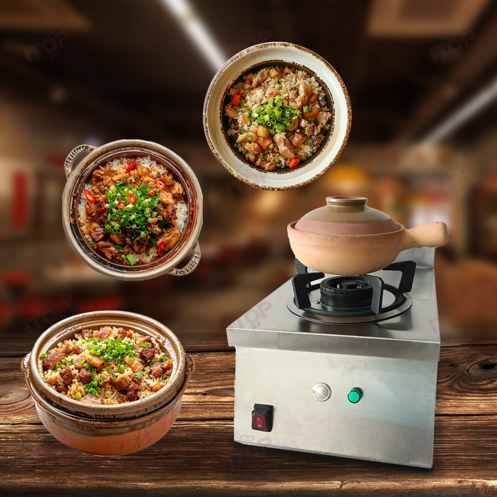 Chinese Restaurant Clay Pot Stove 1/2/4/6/8/10/12-head Ceramic Pot Burner Stove Commercial Gas Cooktops Casserole Cookers