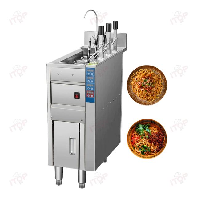 Restaurant Auto-lift Noodle Boiler Three Baskets Pasta Cooker Electric Heating Pasta Boiler