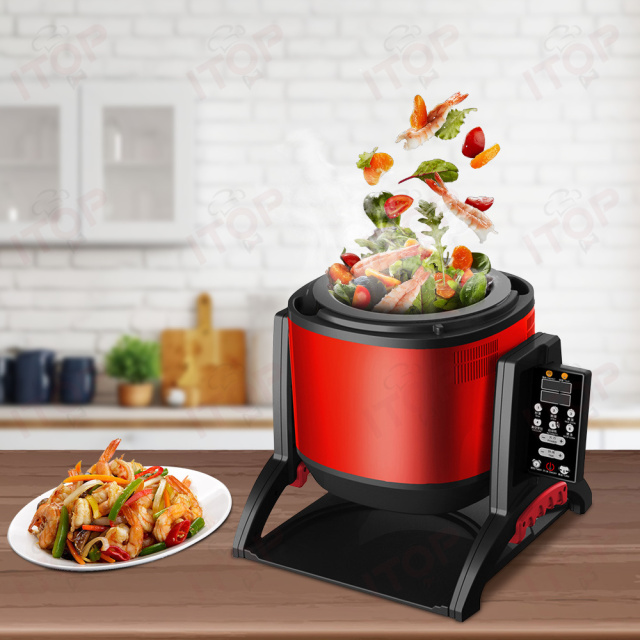 Non-Stick Coating Drum Intelligent Automatic Cooking Robot 6 Liters Multi-functional Cooking Mixer Machine