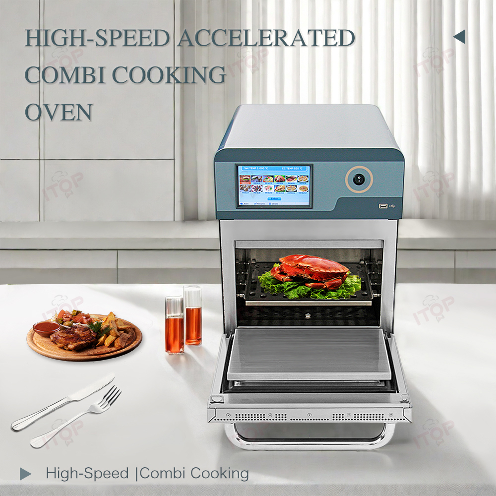 16A 10x Faster Subway Use Commercial Fast Speed High Speed Accelerated Combi Oven Microwave Combination Oven 432 Recipes