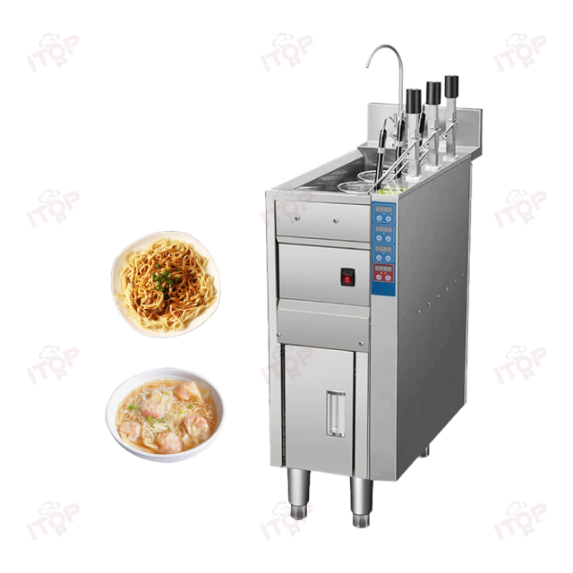 Restaurant Auto-lift Noodle Boiler Three Baskets Pasta Cooker Electric Heating Pasta Boiler