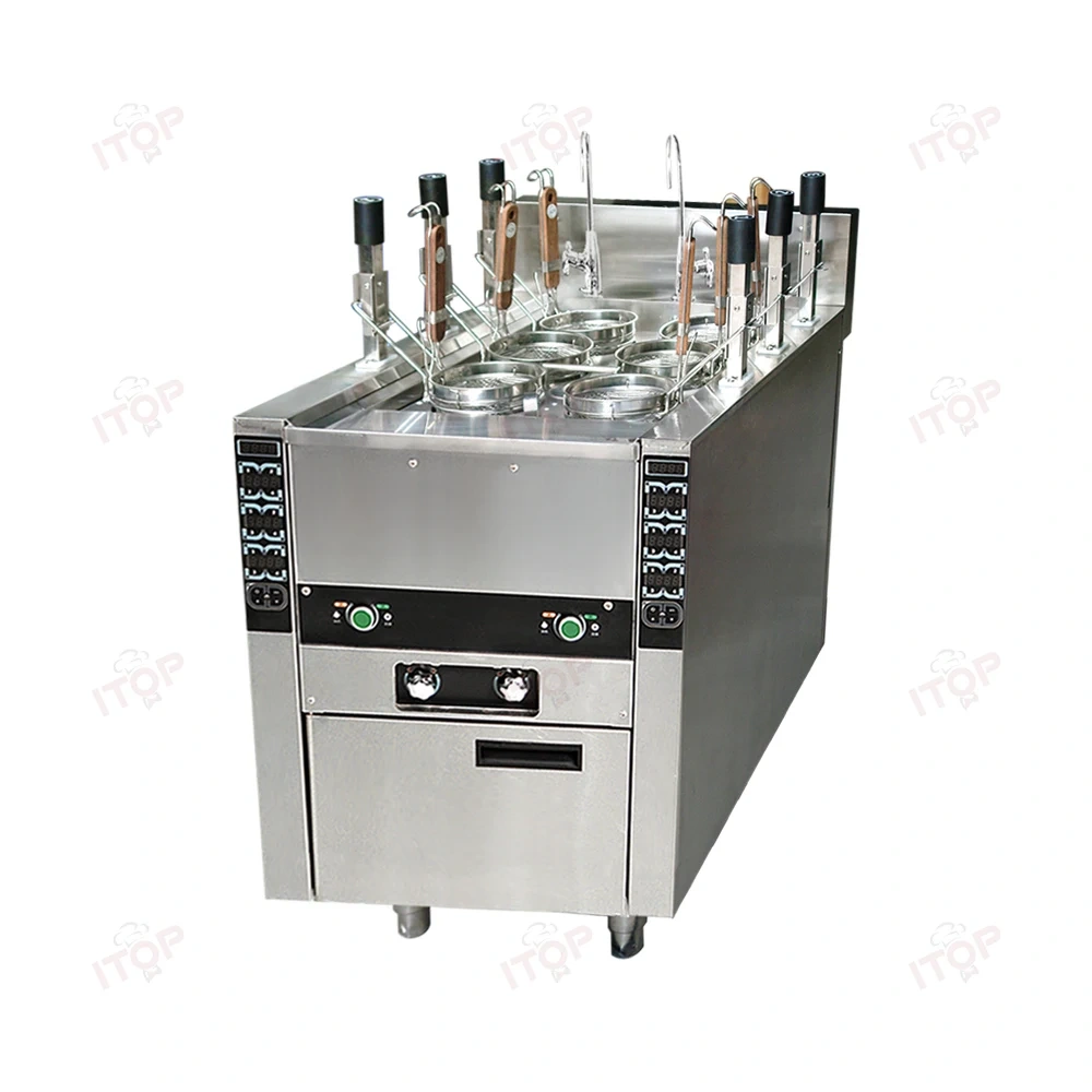 Automatic Lift Up Pasta Boiler Noodle Cooker Station Restaurant Commercial Induction Gyoza Spaghetti Ramen Cooking Machine