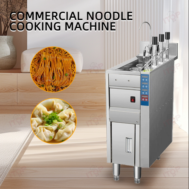 Restaurant Auto-lift Noodle Boiler Three Baskets Pasta Cooker Electric Heating Pasta Boiler