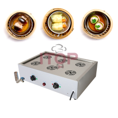 Intelligent Control 6 Holes Commercial Steam Bun Machine Chinese Shaomai Electric Steamer With Anti-dry Burning