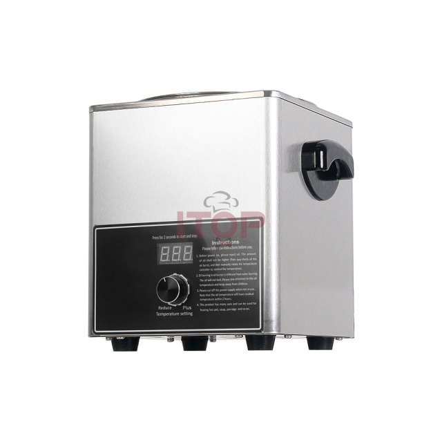 3.5L Electric Hot Oil Cooking Machine Stainless Steel Cooking Oil Warmer Commercial Hot Oil Burner Heater