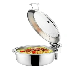 Round Hydraulic Perspective Food Warmer Display For Restaurant Buffet Multiple Collocation Methods