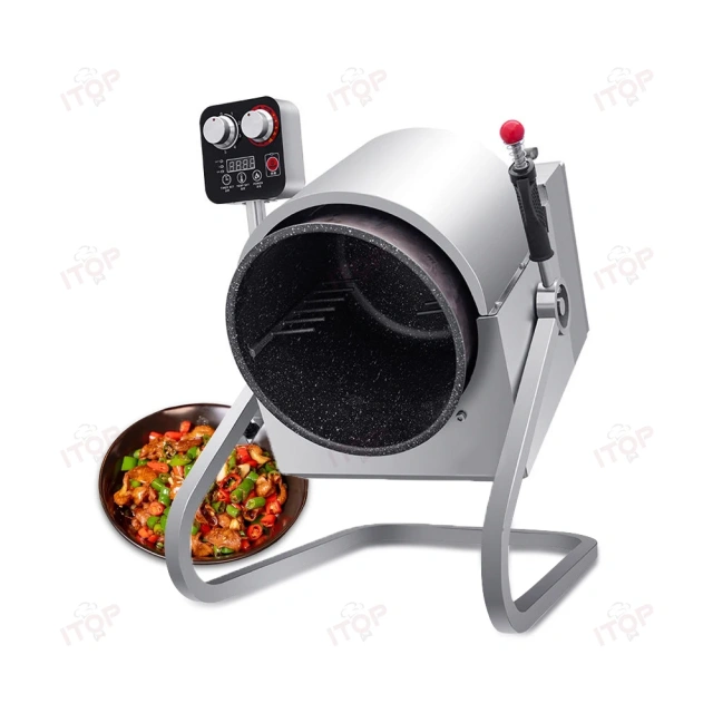 300mm Pot Simple Operation Automatic Cooking Machine Induction Heating For Commercial Restaurant Kitchen Equipment
