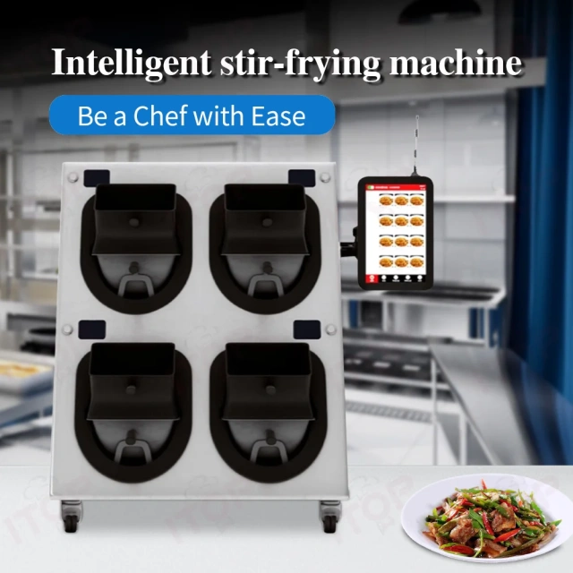 120 Dishes/Hour Automatic Restaurant Commercial Fried Rice Machine Industrial Intelligent Drum Cooking Stir Fry Robot Wok