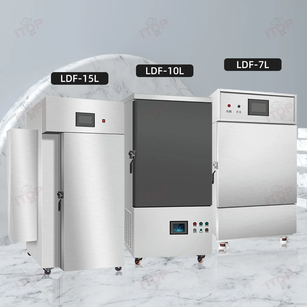 Liquid Nitrogen Quick Freezer Fast Chiller -196 Degree Blast Freezer 7 Trays For Shrimp Seafood Fast Freezing Machine