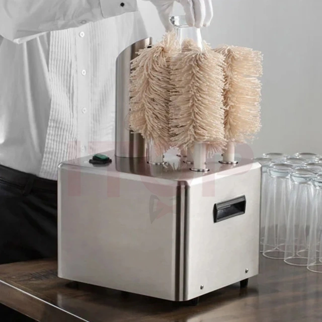 Commercial Glassware Dryer Automatic Glass Polisher Machine Bar Restaurant Cafe Glass Edge Polishing Machine