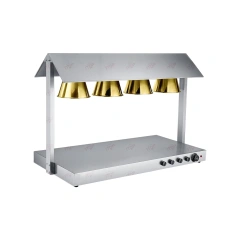 Commercial Kitchen Tools 4 Heads Food Warmer Lamps Station Heating Lamp For Buffet Restaurant