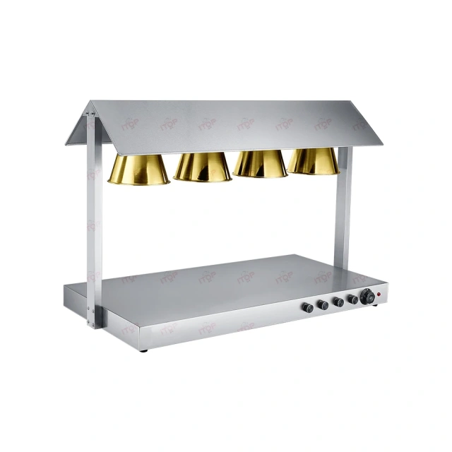 Commercial Kitchen Tools 4 Heads Food Warmer Lamps Station Heating Lamp For Buffet Restaurant