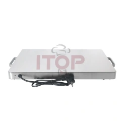 Electric 400W Food Heating Plate Warming Tray Stainless Steel Surface Commercial Buffet Food Warm Plate Machine 220V CE