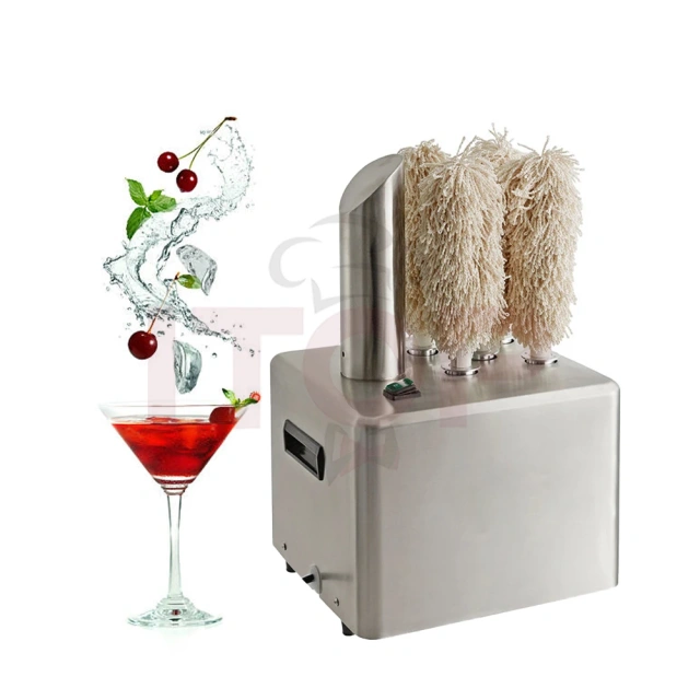 Commercial Glassware Dryer Automatic Glass Polisher Machine Bar Restaurant Cafe Glass Edge Polishing Machine