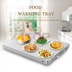 Electric 400W Food Heating Plate Warming Tray Stainless Steel Surface Commercial Buffet Food Warm Plate Machine 220V CE