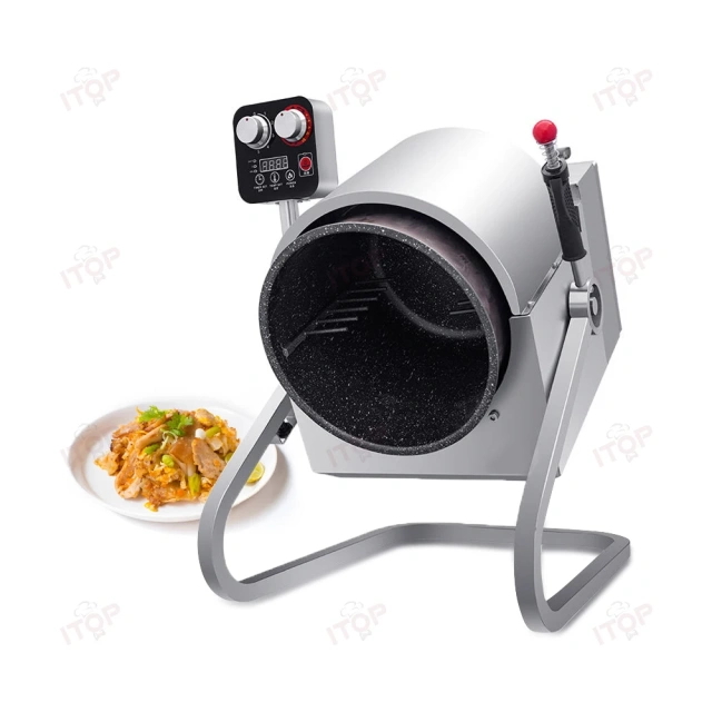 300mm Pot Simple Operation Automatic Cooking Machine Induction Heating For Commercial Restaurant Kitchen Equipment