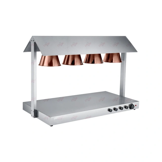 Commercial Kitchen Tools 4 Heads Food Warmer Lamps Station Heating Lamp For Buffet Restaurant