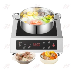 8 Levels Power Adjustable Commercial Home Use Button Control Stainless Steel Kitchen Electric Induction Cooker Stove