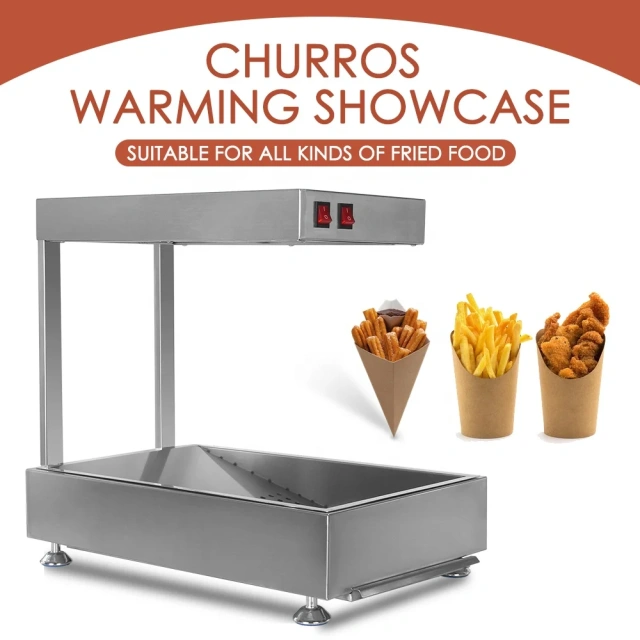 Hot Catering Equipment Food French Fries Warmer Display Showcase Commercial Churros Chips Warmer Machine