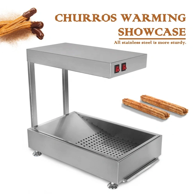 Hot Catering Equipment Food French Fries Warmer Display Showcase Commercial Churros Chips Warmer Machine