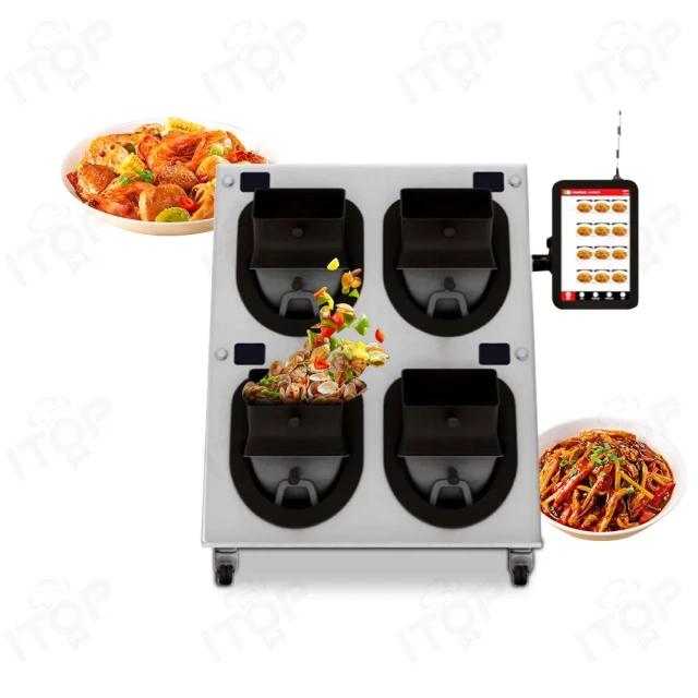 120 Dishes/Hour Automatic Restaurant Commercial Fried Rice Machine Industrial Intelligent Drum Cooking Stir Fry Robot Wok