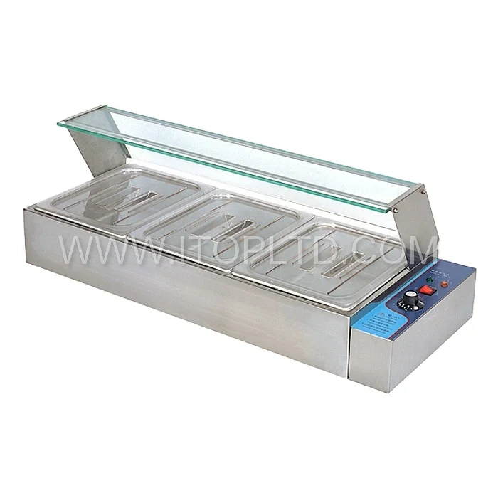 4 GN Pans Commercial Electric Bain Marie Wooking Equipment Food Warmer